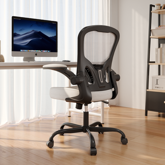 Desk Chair Comfy Home Office Chair Business Computer Chair Ergonomic Black+Grey