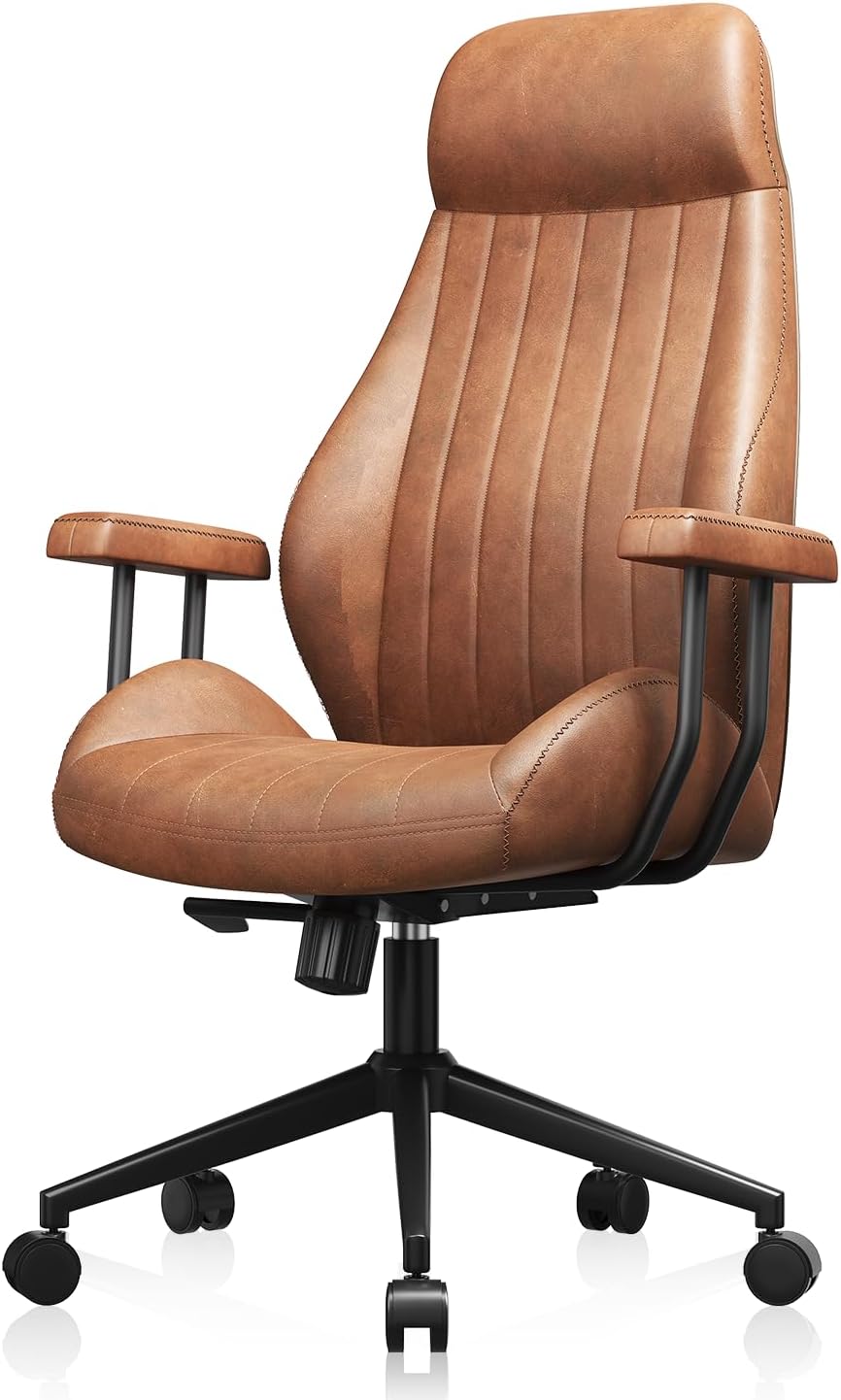 Comfy Executive PU Leather High Back Ergonomic Office Chair