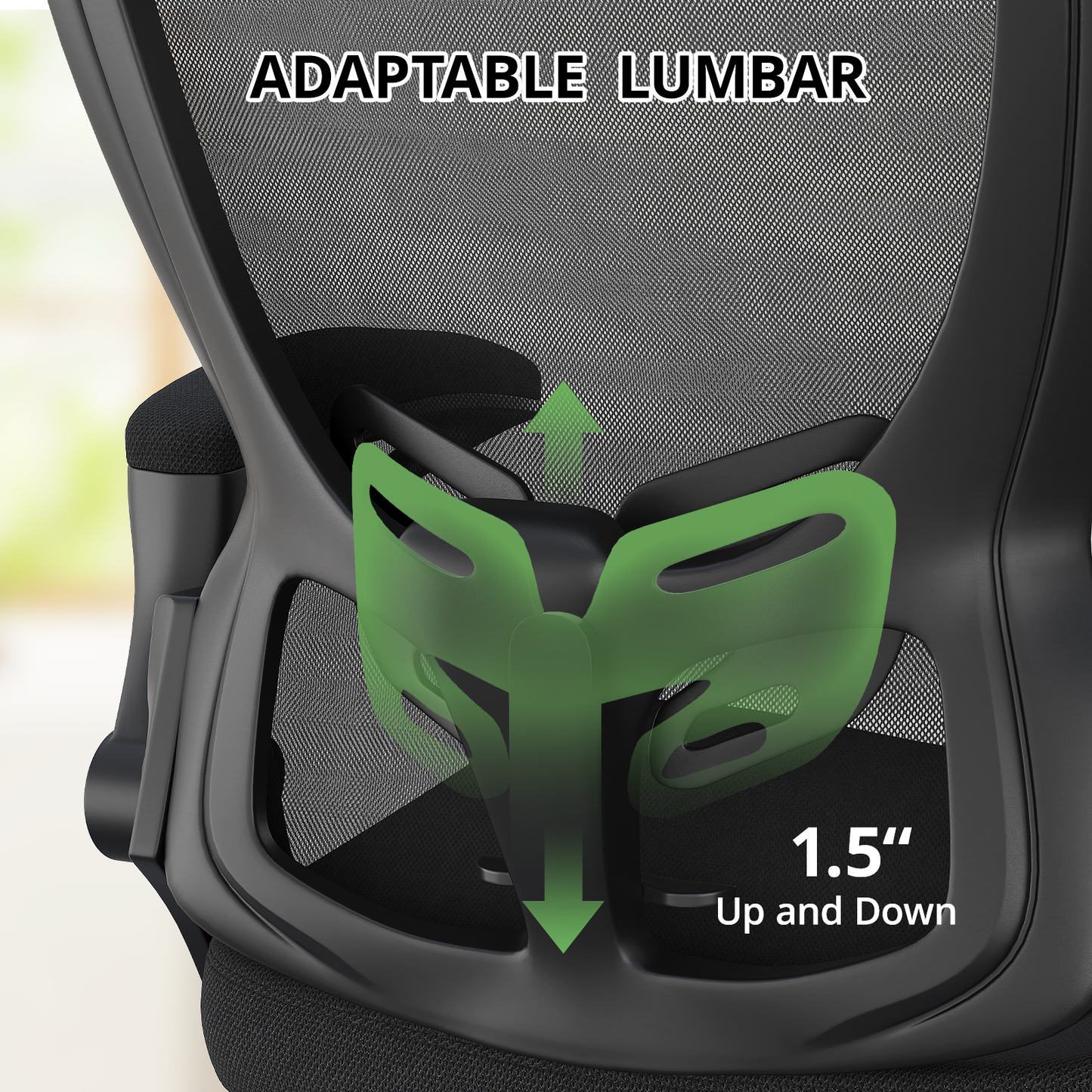 Ergonomic Desk Chair, 330LBS Capacity, High Back Computer Chair with Lumbar Support