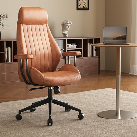 Comfy Executive PU Leather High Back Ergonomic Office Chair