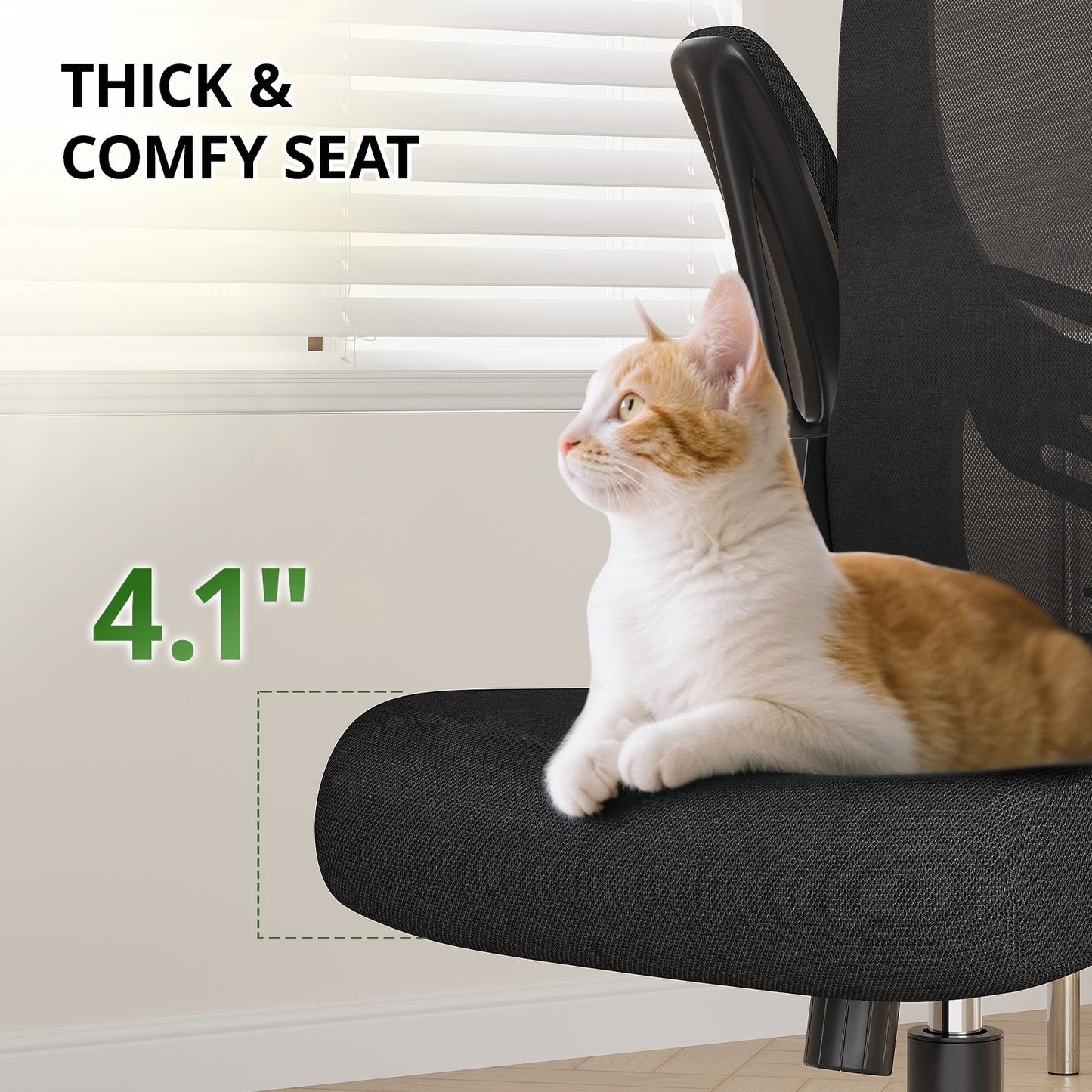 Ergonomic Desk Chair, 330LBS Capacity, High Back Computer Chair with Lumbar Support