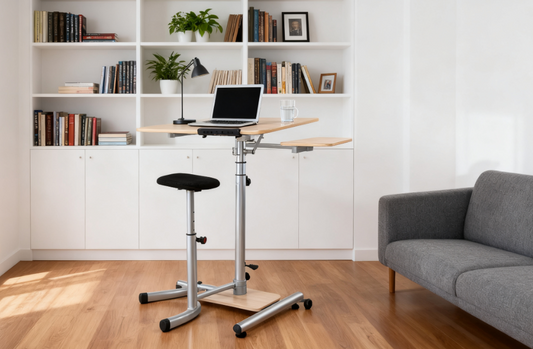 This Ergonomic Standing Desk Chair Is More Than a Chair—It's My 'Desk Wellness Coach'