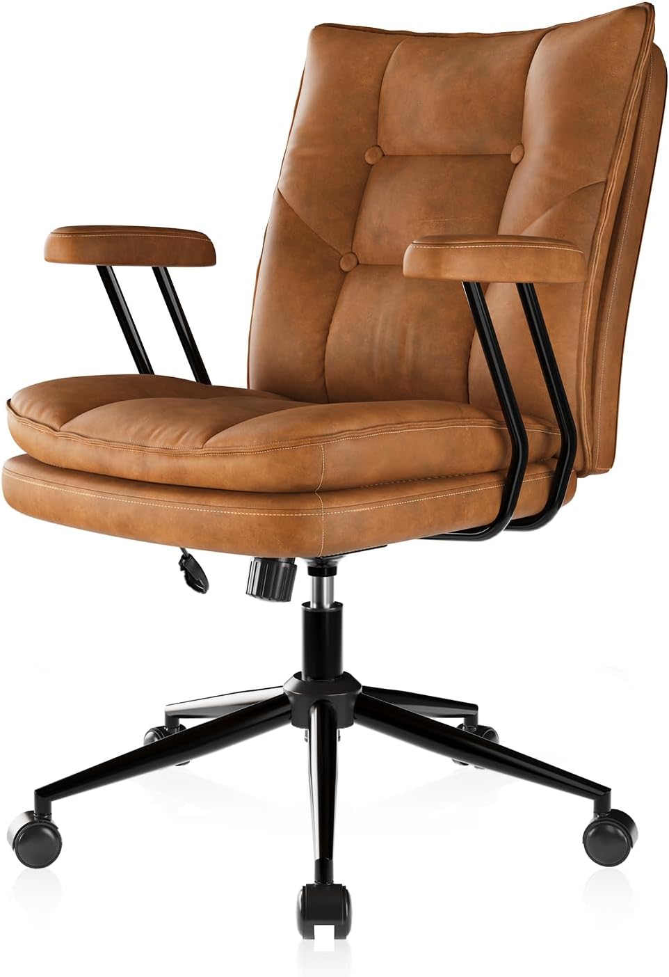 Ergonomic Home Office Chair Leather Desk Chairs with Adjustable Height | Thickened Cushions, Comfy Executive Armchair,Home Office Gaming