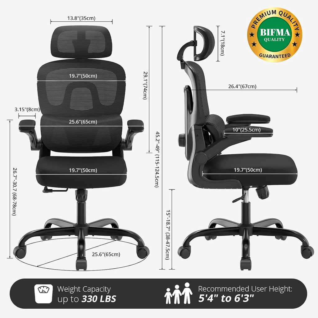 Synorla Office Chair Mesh Desk Chair with Lumbar Support