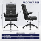 Office Chair Ergonomic Desk Chair, 330LBS Capacity, High Back Computer Chair with Lumbar Support, Flip-up Armrests Swivel Task Chairs for Long Hours Work