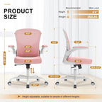 Office Chair|Ergonomic Desk Chairs 330LBS Capacity | Flip-up Armrests,Mesh Computer Chair,High Back,Comfy Work,Adjustable Lumbar Support