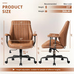 Ergonomic Home Office Chair Leather Desk Chairs with Adjustable Height | Thickened Cushions, Comfy Executive Armchair,Home Office Gaming
