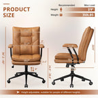 Ergonomic Home Office Chair Leather Desk Chairs with Adjustable Height | Thickened Cushions, Comfy Executive Armchair,Home Office Gaming