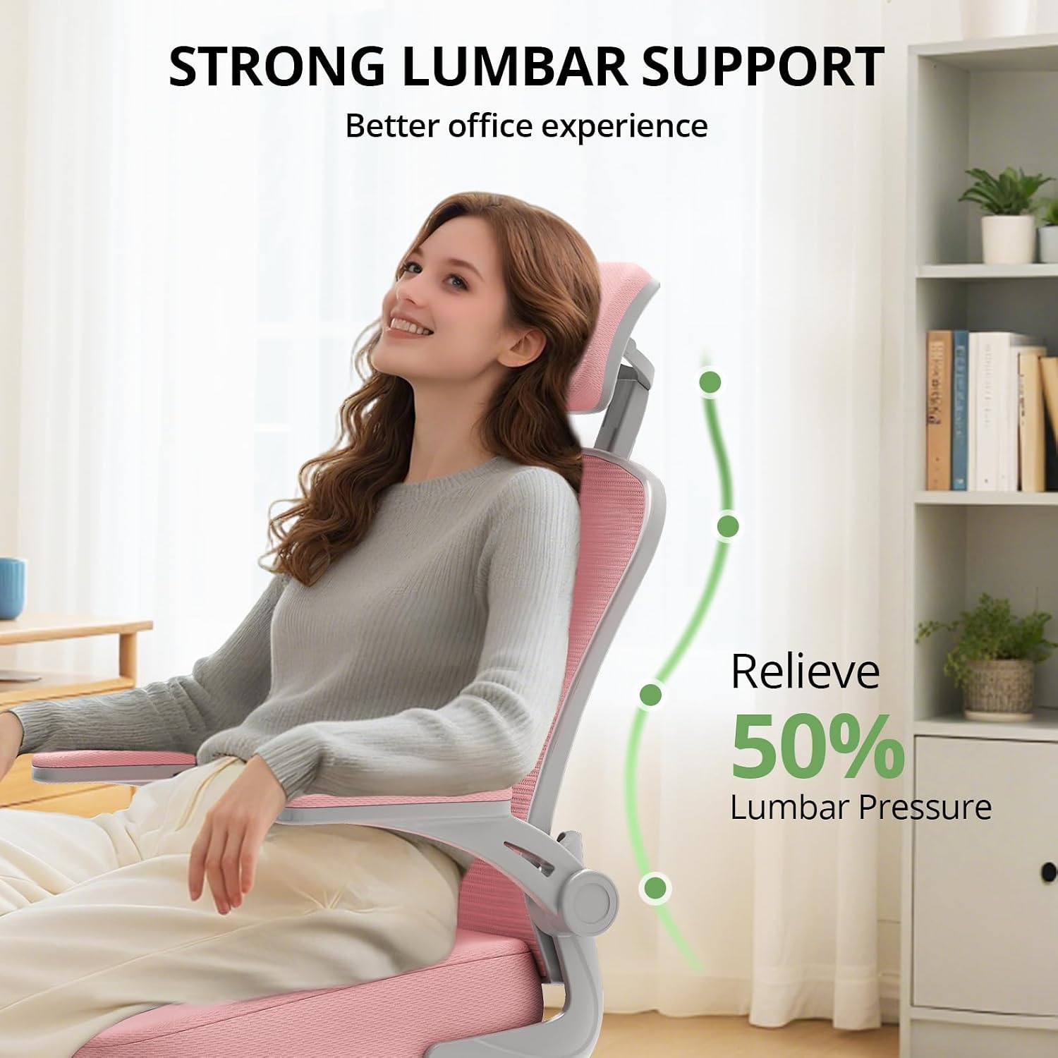 Office Chair|330LBS Capacity Ergonomic Desk Chair | High Back Computer Chair,Long Hours Comfortable,Rolling Swivel,Flip-up Armrests,Home Office