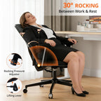 500 lbs Big and Tall Office Chair with Spring-Supported for Heavy People | Comfort Extra-Wide Seat Cushion, 3D Armrests, Heavy Duty Mesh Desk Chairs,Breathable