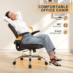 Office Chair|Ergonomic Desk Chairs 330LBS Capacity | Flip-up Armrests,Mesh Computer Chair,High Back,Comfy Work,Adjustable Lumbar Support