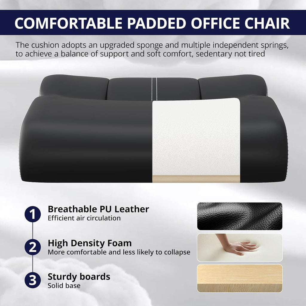 Office Chair Ergonomic Desk Chair, 330LBS Capacity, High Back Computer Chair with Lumbar Support, Flip-up Armrests Swivel Task Chairs for Long Hours Work