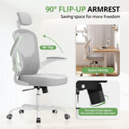Office Chair|330LBS Capacity Ergonomic Desk Chair | High Back Computer Chair,Long Hours Comfortable,Rolling Swivel,Flip-up Armrests,Home Office