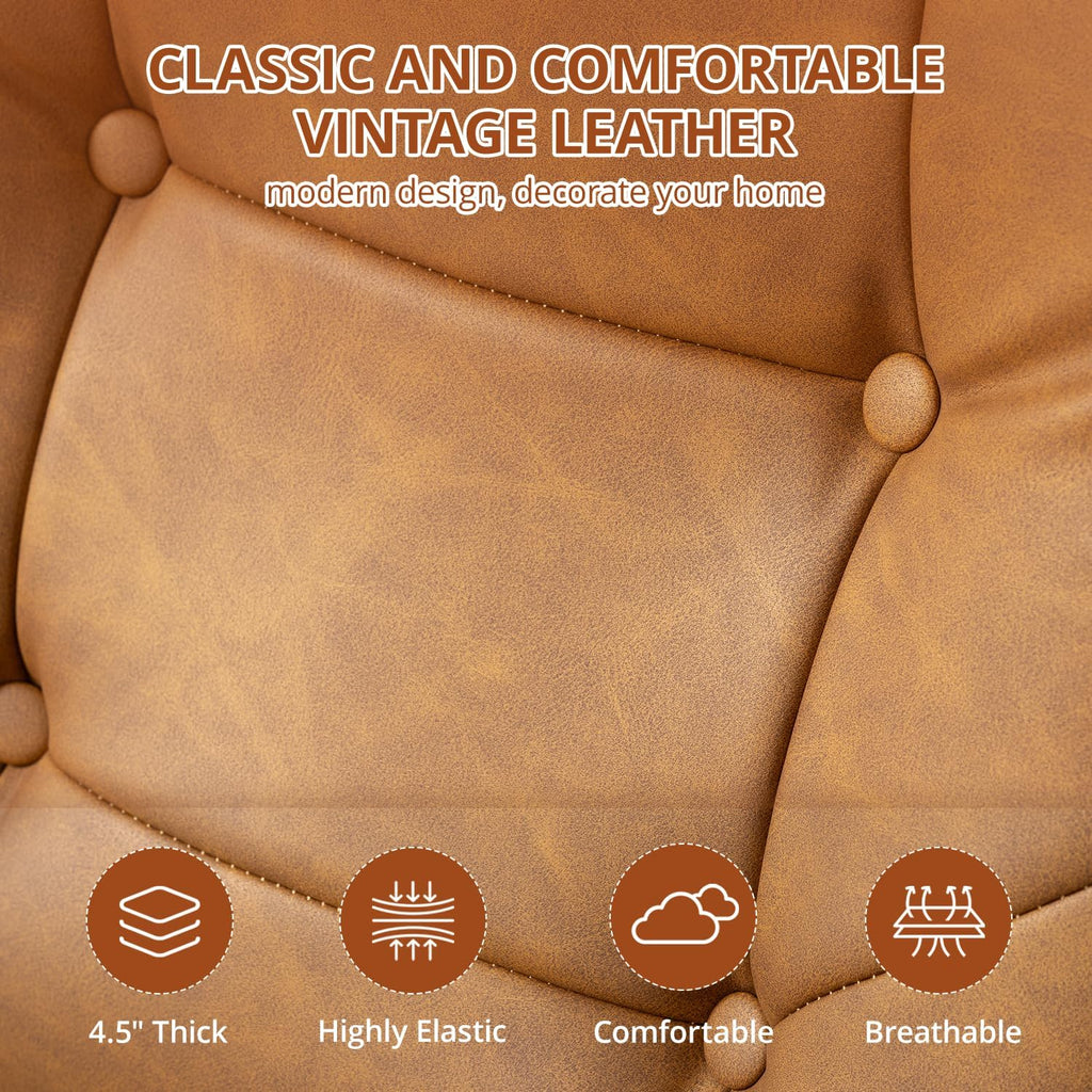 Ergonomic Home Office Chair Leather Desk Chairs with Adjustable Height | Thickened Cushions, Comfy Executive Armchair,Home Office Gaming