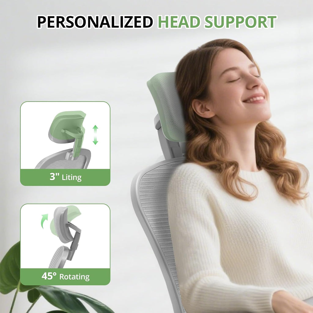 Office Chair|330LBS Capacity Ergonomic Desk Chair | High Back Computer Chair,Long Hours Comfortable,Rolling Swivel,Flip-up Armrests,Home Office