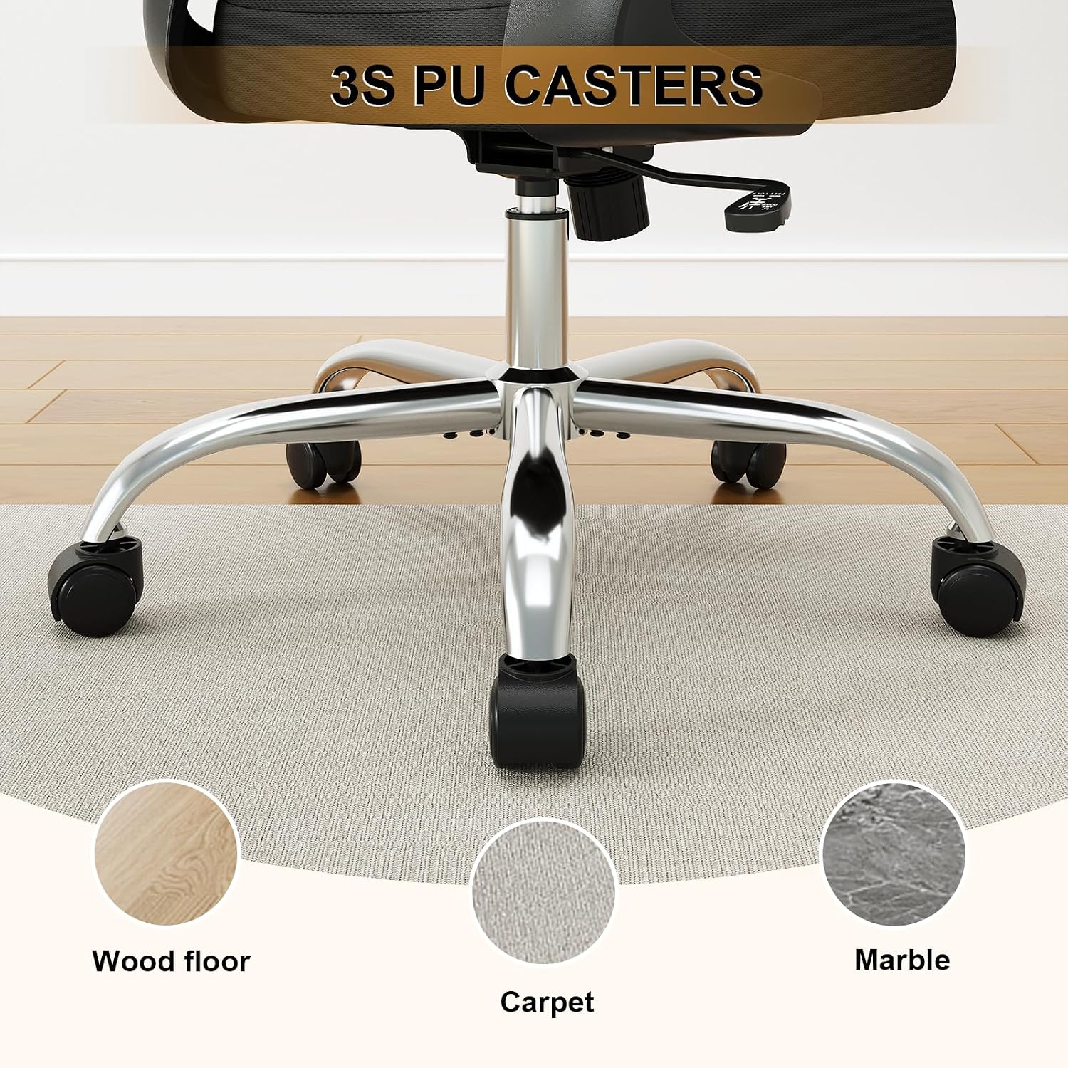 Office Chair|Ergonomic Desk Chairs 330LBS Capacity | Flip-up Armrests,Mesh Computer Chair,High Back,Comfy Work,Adjustable Lumbar Support