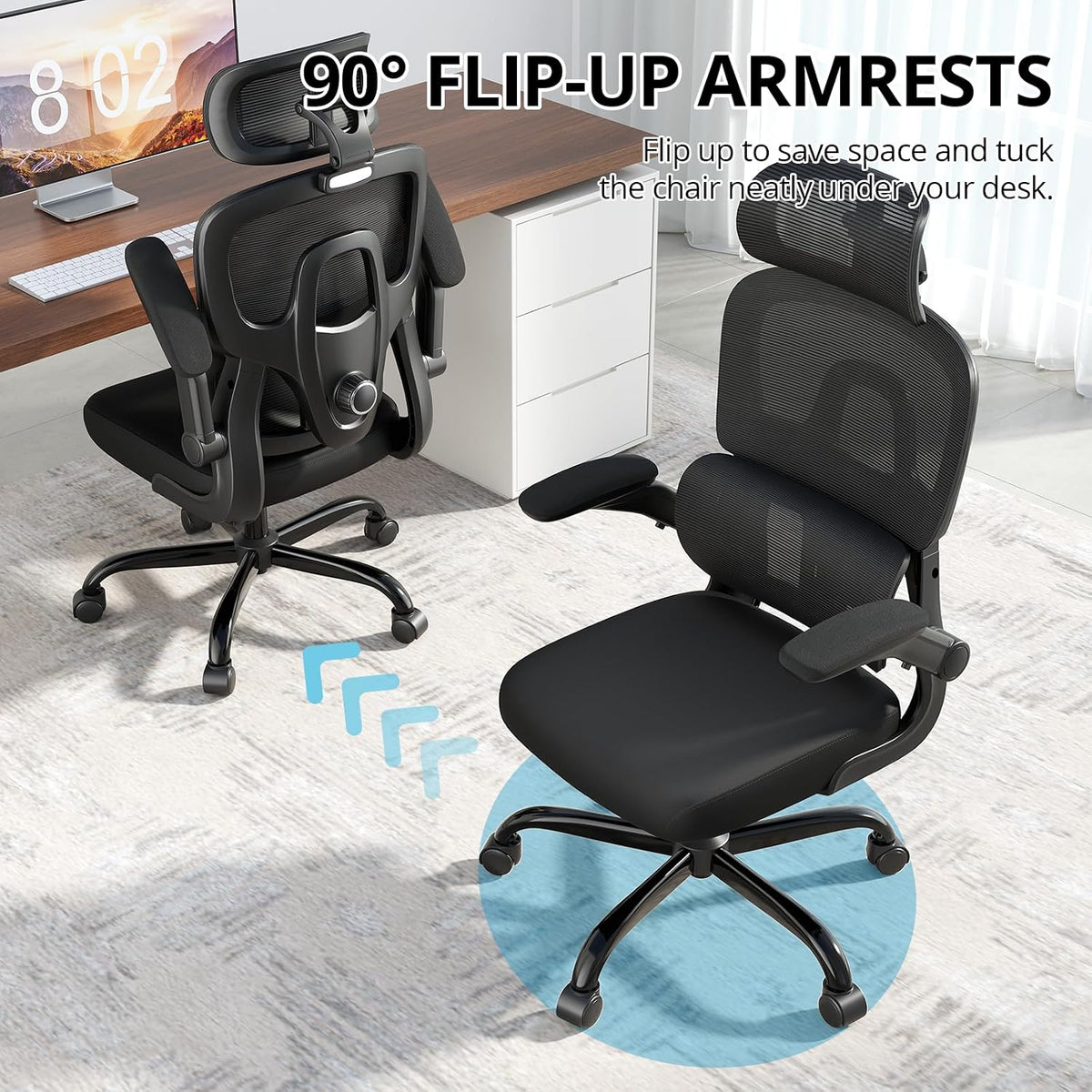 Synorla Office Chair Mesh Desk Chair with Lumbar Support