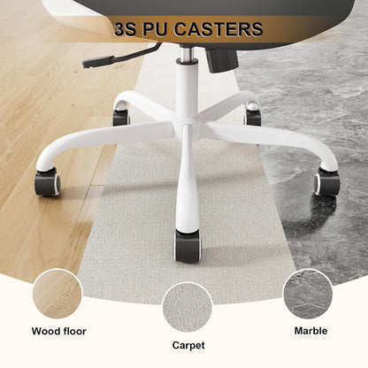 Desk Chair Comfy Home Office Chair Business Computer Chair Ergonomic White+Black