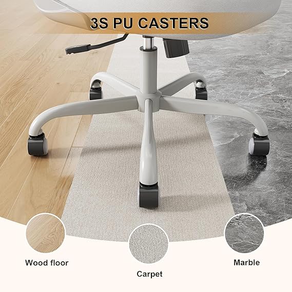 Desk Chair Comfy Home Office Chair Business Computer Chair Ergonomic Grey