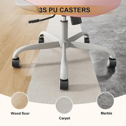 Desk Chair Comfy Home Office Chair Business Computer Chair Ergonomic Grey+Pink