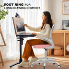 Ergonomic Tall Drafting Chair-Mesh Desk Chair with Flip-Up Arms | Adjustable Height,Lumbar Support,Adjustable Footrest Ring,Standing Desk,Breathable Backrest
